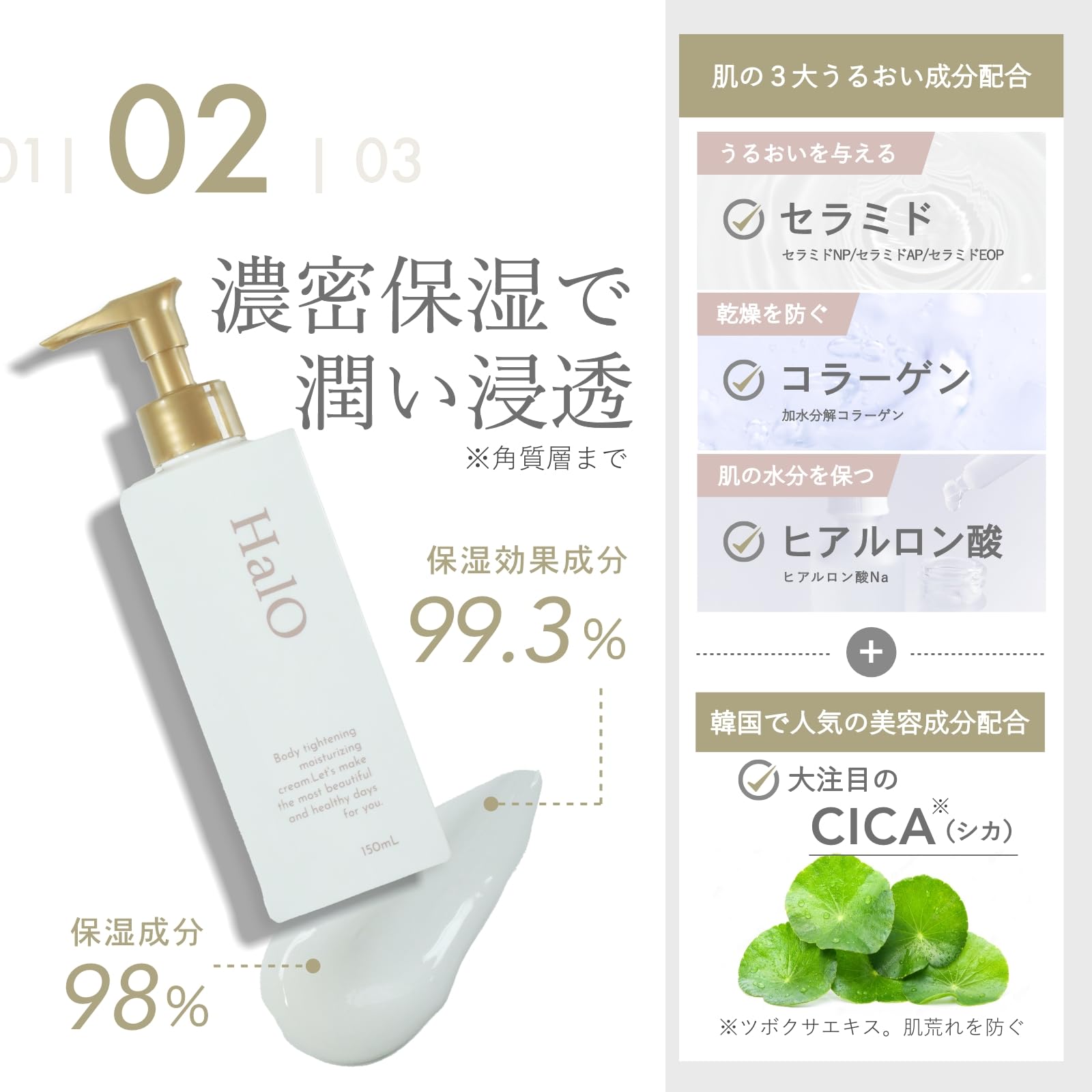 Amazon | HalO温感ボディクリーム 150mL 無香料 | エクリージュ